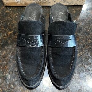 Free People Payton Suede Slip Penny Loafer Mules Women's Size 40